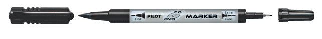 PILOT Permanentmarker 4056 Twin für CD/DVD schwarz