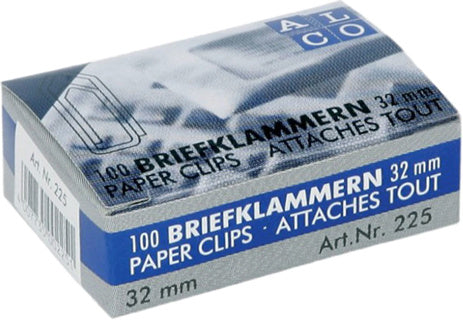 ALCO Büroklammern 225 100 Stück 32 mm verzinkt