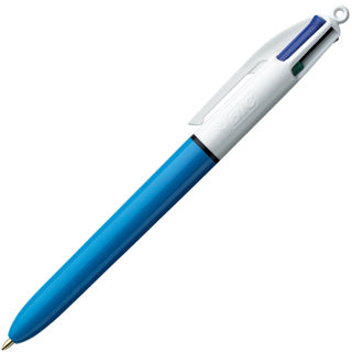 BIC Vierfarbkugelschreiber 4 Colours mit farbigen Drücker in Schreibfarbe 0.4 mm (M) mehrfarbig