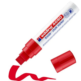 EDDING Kreidemarker 4090 mit Keilspitze 4-15 mm rot