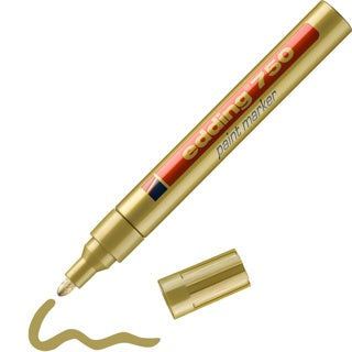 EDDING Lackmarker 750 Rundspitze 2-4 mm gold