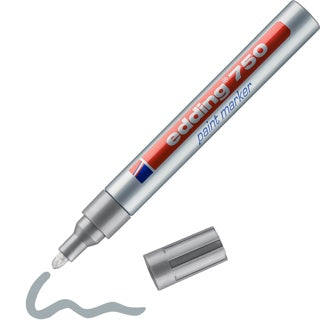 EDDING Lackmarker 750 Rundspitze 2-4 mm silber