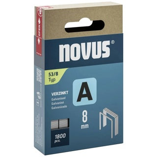 NOVUS Tackerklammern 53/8 1.800 Stück verzinkt silber