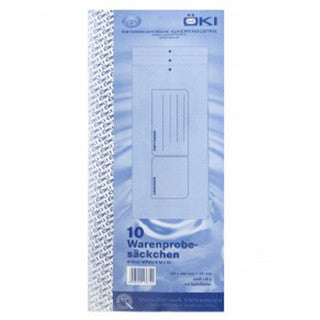ÖKI Warenprobensack WP60/S-M 10 Stück mit Aufdruck 145 x 335 mm weiß
