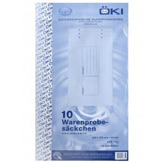 ÖKI Warenprobensack WP80/S-M 10 Stück mit Aufdruck 120g/m² 240 x 415 mm weiß