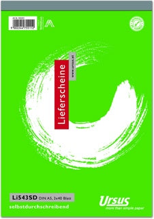 URSUS Lieferscheinbuch LI543SD A5 3 x 40 Blatt