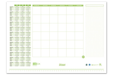 URSUS GREEN Schreibunterlage 30 Blatt mit Kalender