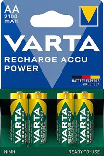 VARTA Batterien Rechargeable Accu Mignon AA 4 Stück grün