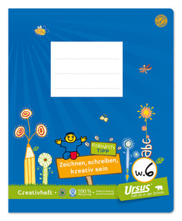 URSUS FORMATI Creativheft W6 Quart 20 Blatt liniert