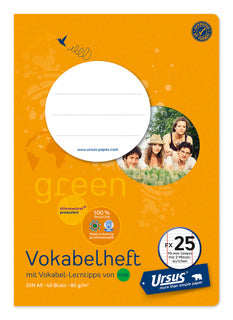 URSUS OE Vokabelheft Nr.25 DIN A5 40 Blatt 10 mm liniert mit 2 Mittelstrichen