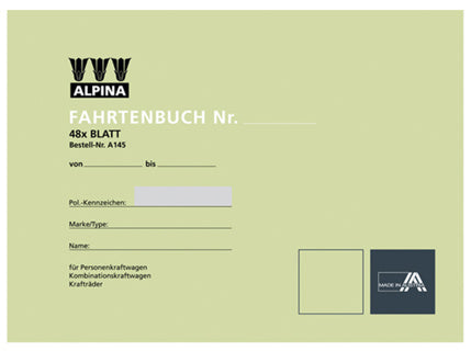 LEYKAM Fahrtenbuch A145 A5 quer für PKW