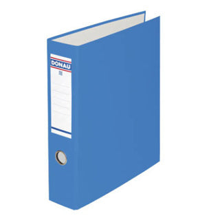 DONAU Bankordner 3972001 A4 mit Doppelmechanik PP breit 7.5 cm blau