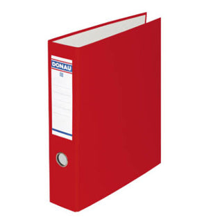 DONAU Bankordner 3972001 A4 mit Doppelmechanik PP breit 7.5 cm rot