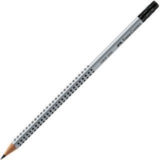 FABER-CASTELL Bleistift 117201 Grip 2001 mit Radierer B silber