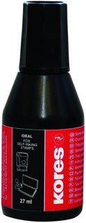 KORES Stempelfarbe 27 ml schwarz