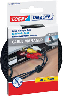 TESA Kabelbinder 55239 10 mm x 5 m universal schwarz