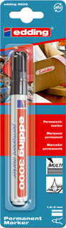 EDDING Permanentmarker 3000 Rundspitze 1.5-3 mm im Blister schwarz
