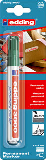 EDDING Permantentmarker 3000 Rundspitze 1.5-3 mm im Blister grün