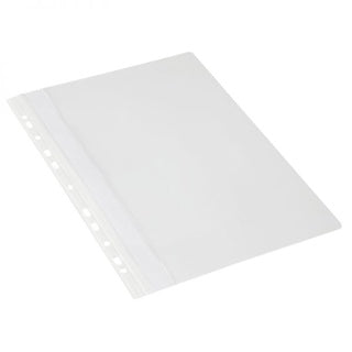 DONAU Schnellhefter 1704001 A4 mit Multilochung PVC weiß