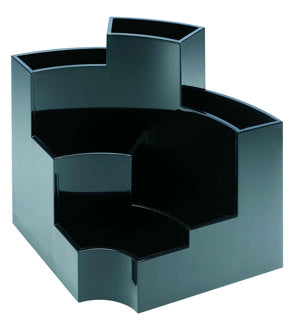 ALCO Schreibtischbutler 4473 mit 6 Fächern 13 x 16 x 9.5 cm schwarz