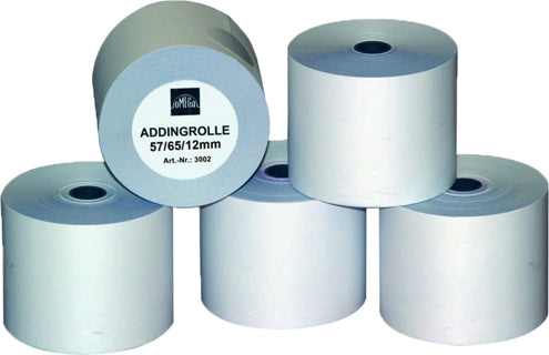 OMEGA Additionsrollen 3002 5 Rollen 57/65/12 39 lfm 60 g/m² weiß