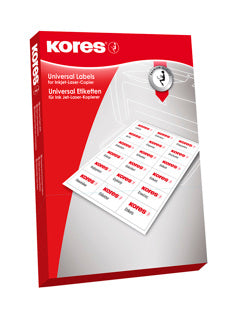 KORES Universaletiketten 100 Blatt 38 x 21.2 mm weiß