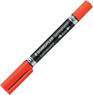 STAEDTLER Folienstift Lumocolor® Duo 348 F + M rot