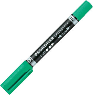 STAEDTLER Folienstift Lumocolor® Duo 348 F+M grün