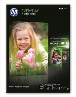 HP Fotopapier Everyday DIN A4 100 Blatt 200 g/m² glänzend weiß