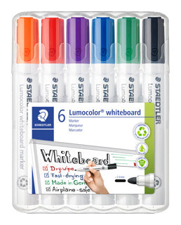 STAEDTLER Whiteboardmarker Lumocolor® 351 mit Rundspitze 2 mm 6 Stück mehrere Farben