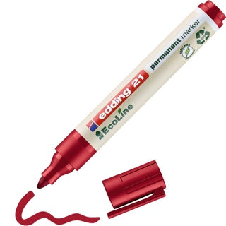 EDDING Permanentmarker 21 EcoLine mit Rundspitze 1.5-3 mm rot