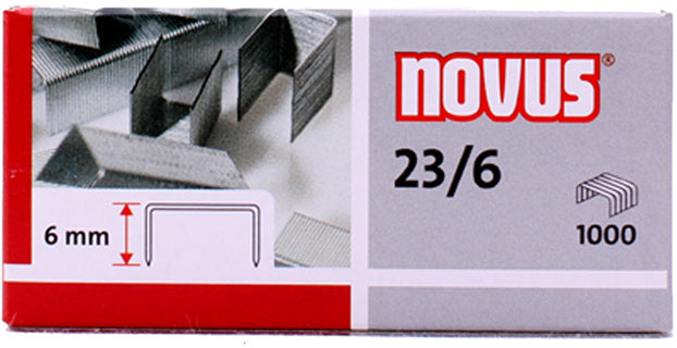 NOVUS Heftklammern 23/6 1000 Stück silber