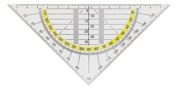 ALCO Geodreieck 1578 ohne Griff 16 cm transparent