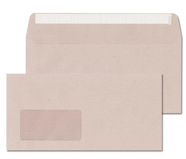 ÖKI Fensterkuvert C6/5-ÖF/U80F 1000 Stück DIN C6/5 mit Haftklebestreifen 80g/m² grau