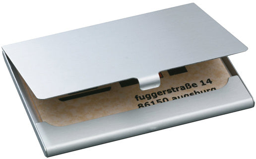 SIGEL Visitkartenetui VZ135 Aluminium für 15 Karten matt silber