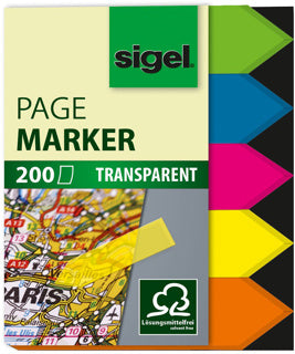 SIGEL Index HN613 Pfeile 45 x 12 mm 5 x 40 Blatt farbig sortiert