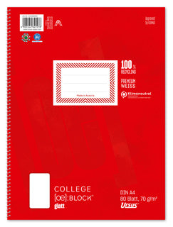 URSUS Collegeblock A4 80 Blatt glatt