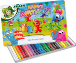JOLLY Buntstifte bedruckt - Supersticks DELTA Happy Birthday 24er im Metalletui, mit eigenem Namen personalisiert