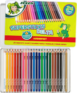 JOLLY Supersticks Delta Buntstifte mit Namen | Personalisierte Farbstifte | Dreikant (24Stifte)