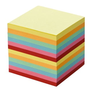 FOLIA Notizboxeinlage 700 Blatt 9 x 9 cm ungeleimt bunt
