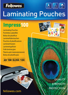 FELLOWES Laminierfolien 100 Stück A5 100 µm transparent