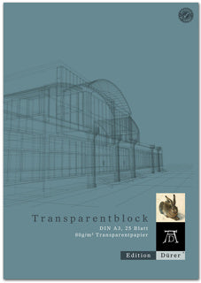 EDITION DÜRER Transparentpapierblock A3 25 Blatt 80 g/m² transparent