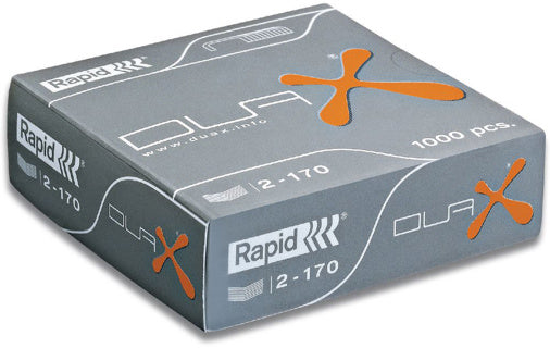 RAPID Heftklammern 21808300 Duax 1000 Stück verzinkt silber