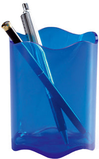 DURABLE Stifteköcher 1701235 TREND aus Kunststoff Ø 8 x 10.2 cm transluzent-blau