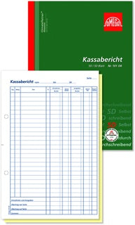 OMEGA Kassaberichtsbuch 101 OK A4 2 x 50 Blatt selbstdurchschreibend