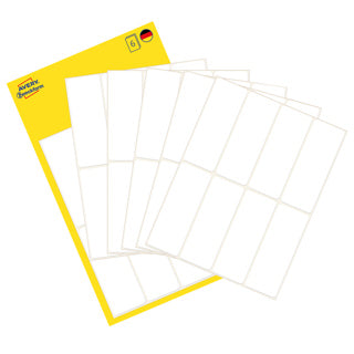 AVERY ZWECKFORM Vielzwecketiketten 3079 48 Stück permanent 50 x 19 mm weiß