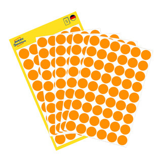 AVERY ZWECKFORM Markierungspunkte 3148 270 Stück permanent Ø 12 mm neonorange