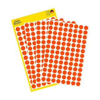 AVERY ZWECKFORM Markierungspunkte 3177 416 Stück permanent Ø 8 mm neonrot