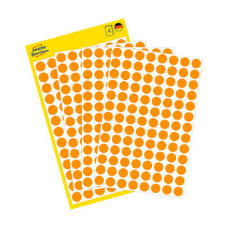 AVERY ZWECKFORM Markierungspunkte 3178 416 Stück permanent Ø 8 mm neonorange