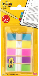 POST-IT® Index Mini 683-5CB 5 x 20 Blatt im Spender 11.9 x 43.2 mm farbig sortiert